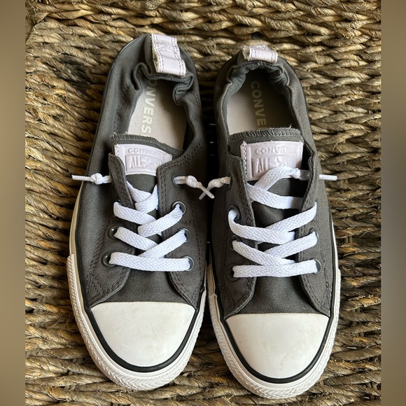 Converse Shoes - Converse Gray Slip-On Sneakers